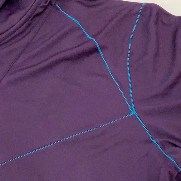 Spyder CYCLING HOODED top - Purple/Turq - Picture 5 of 13
